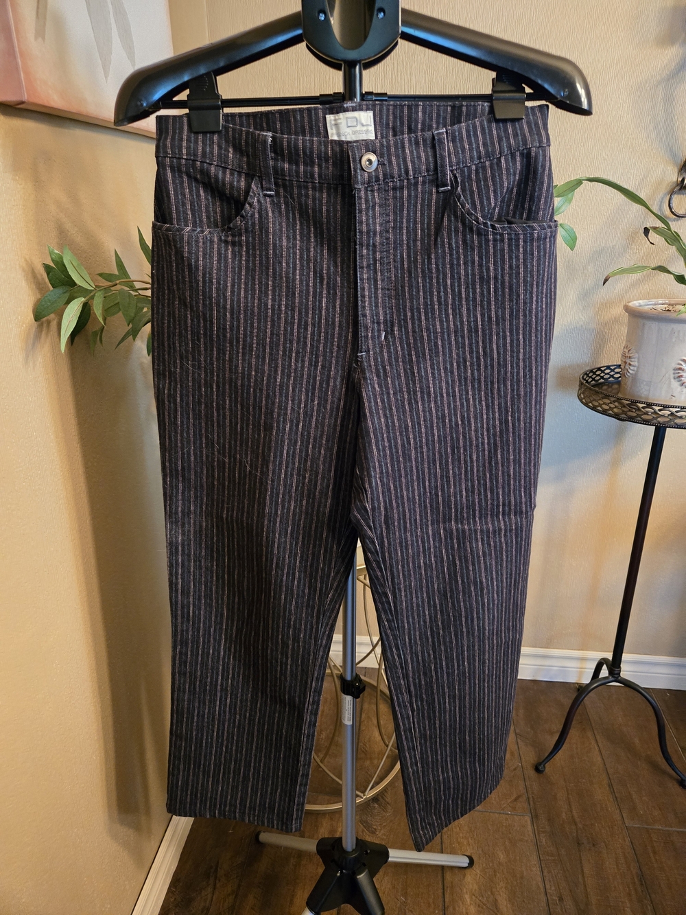 NWOT FDJ French Dressing  Women's Navy Pinstripe Casual Pants
